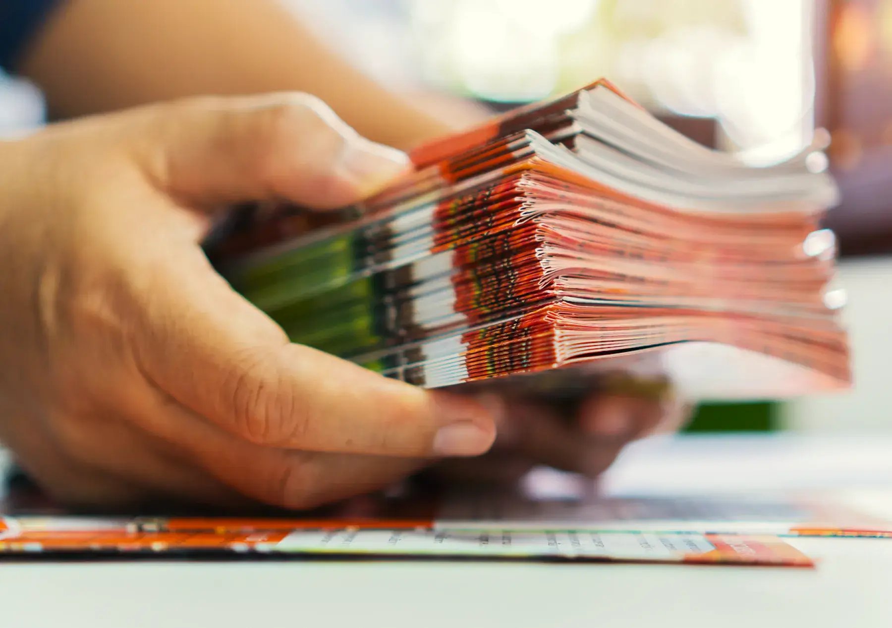 folded brochures