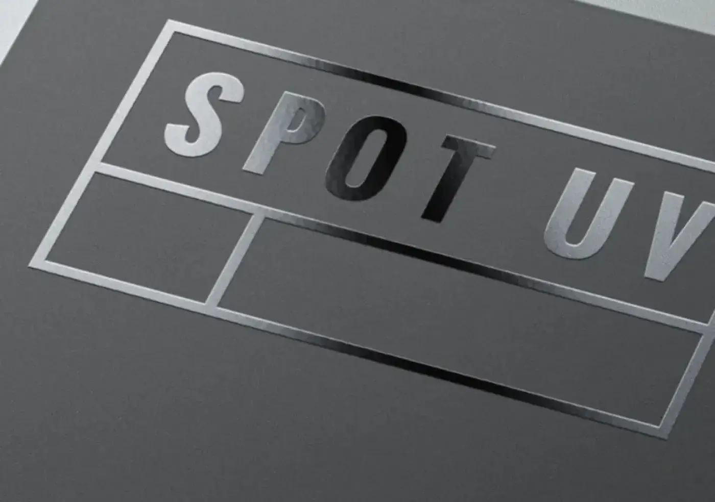 Image of a card printed with Spot UV